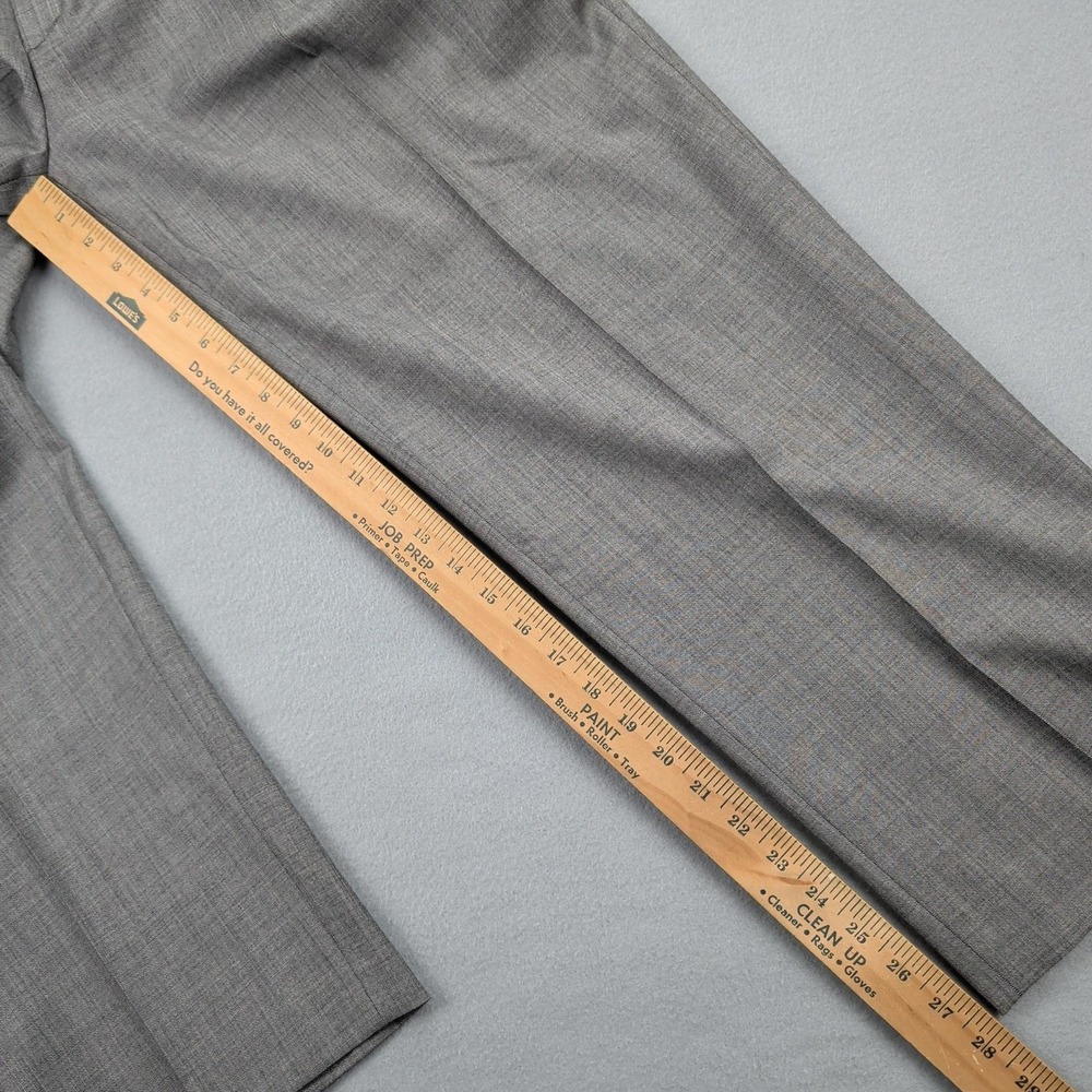 Zanella Dress Pants‎ Mens 40 Gray Bennett Wool Pleated Front Vitale Barberis - Picture 9 of 13